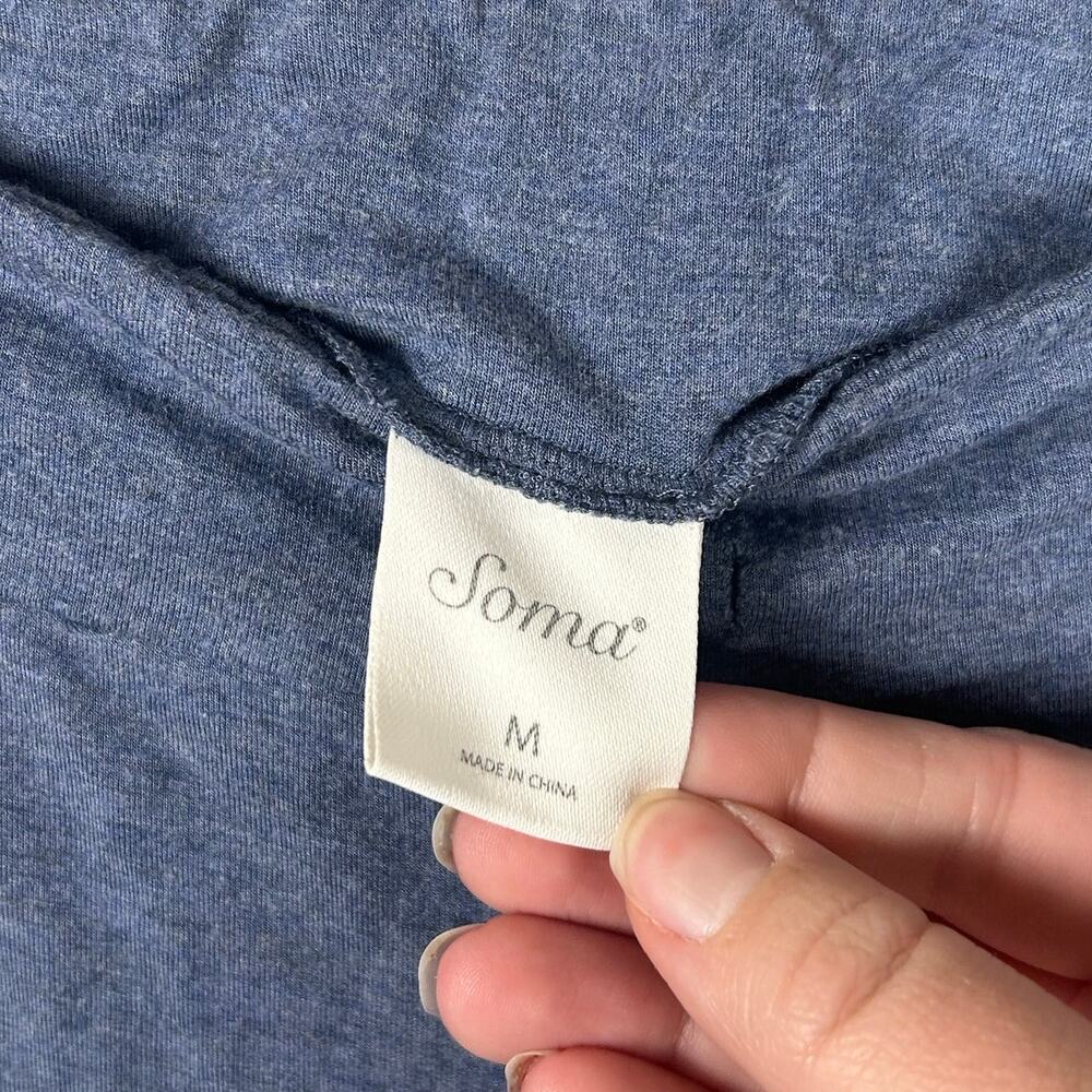 Soma Size Medium Lounge Pants Pajamas Heathered Blue Comfort Stretch Loungewear - Picture 3 of 10